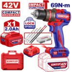 TALADRO ATOR IMPAC 13MM 42V  69NM BATERÍA Y CARGADOR